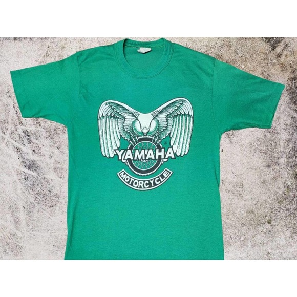 Vintage 1970s Signal Yamaha Motorcycles Tshirt Single Stitch Eagle Logo Medium - Picture 1 of 6